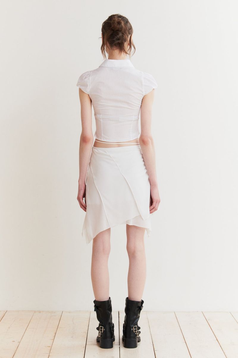 FAIRY MIDI SKIRT white