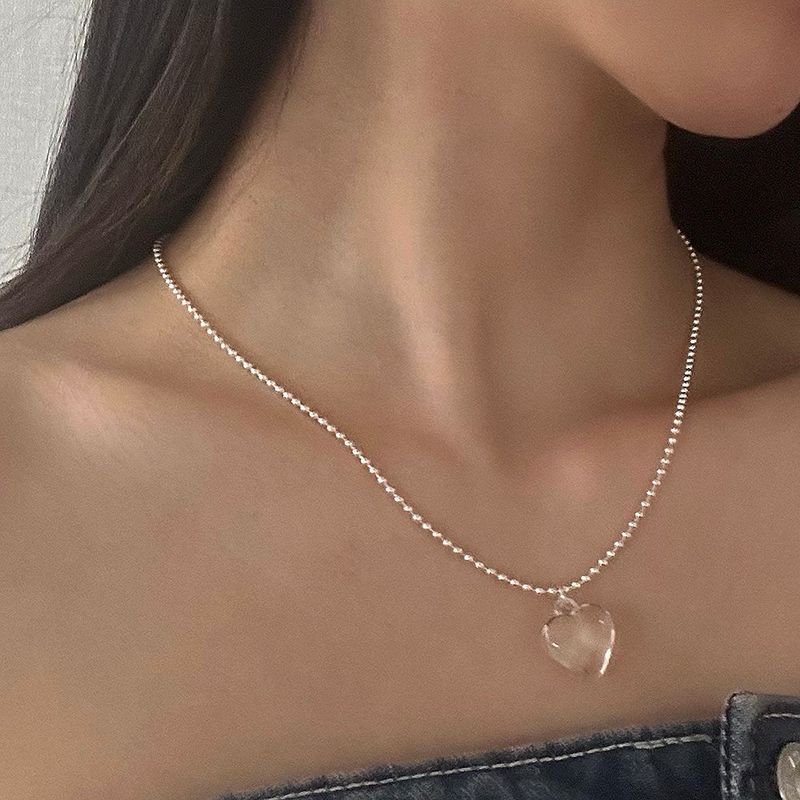 MOSXE（モスクス）の「[92.5silver] Clear heart necklace（Accessories）」