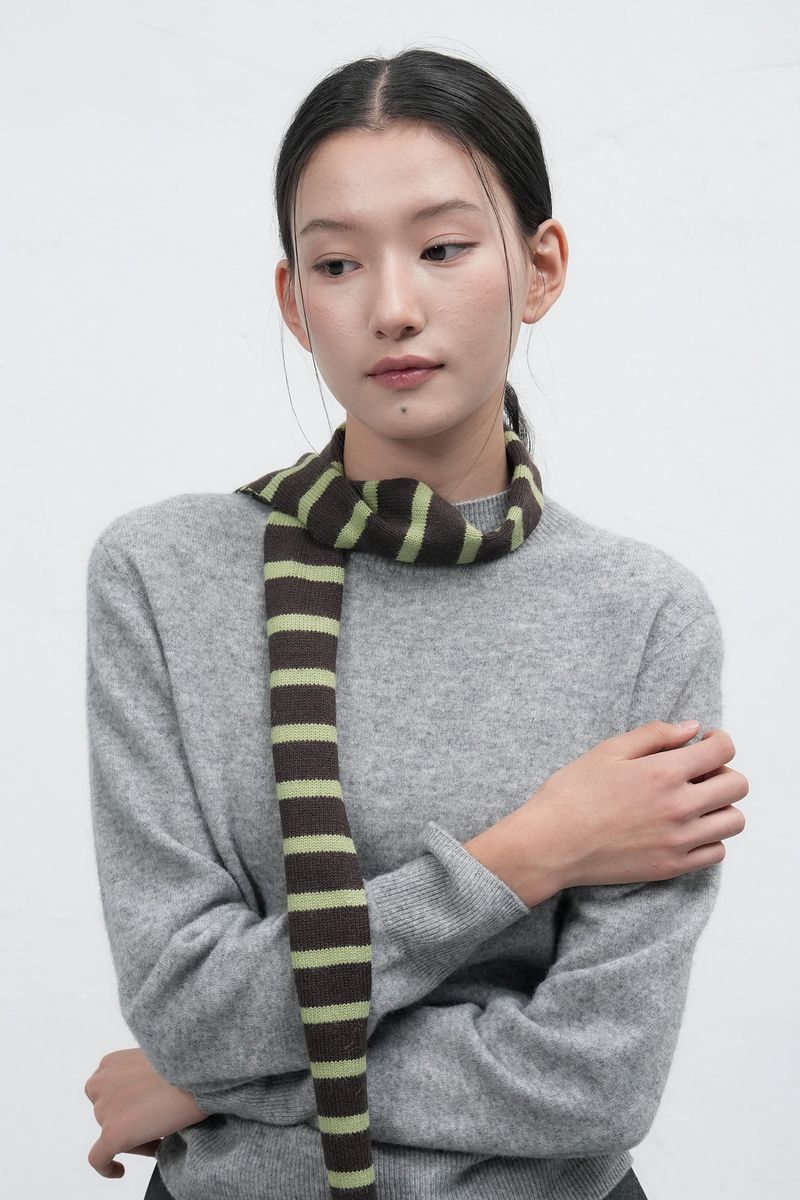 stripe knit scarf