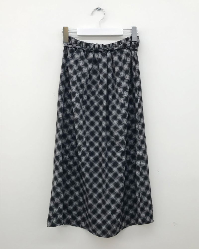Mellow Chiffon Checkered Skirt (2 Colors)
