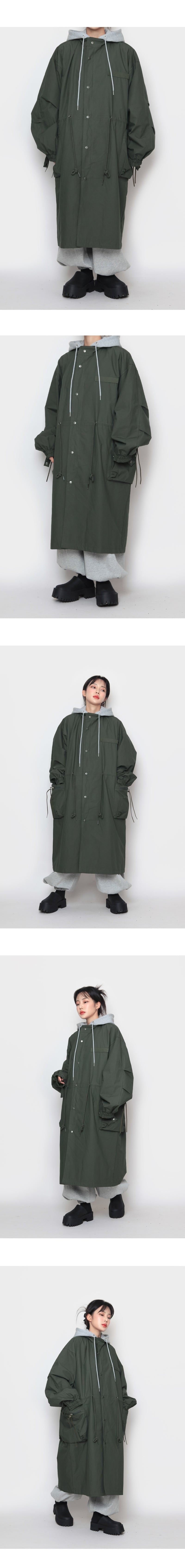 Long Trench Bomber Jacket