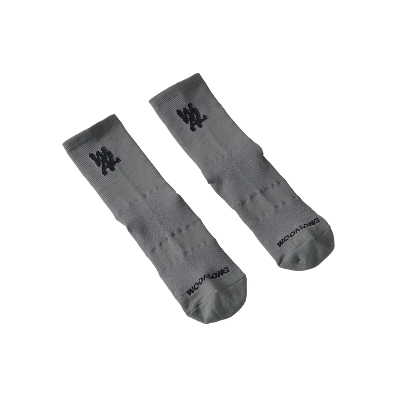 Daily Two-Tone Running Crew Socks - GREY