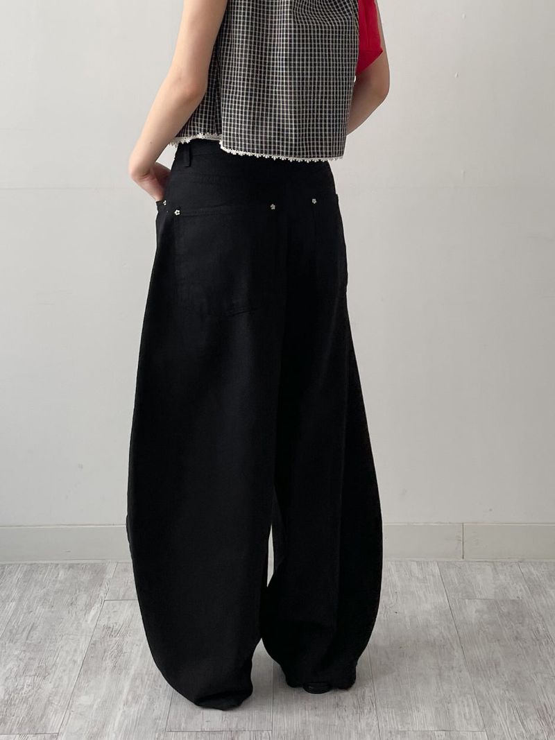 フローラル パッチ バルーン ワイド パンツ
