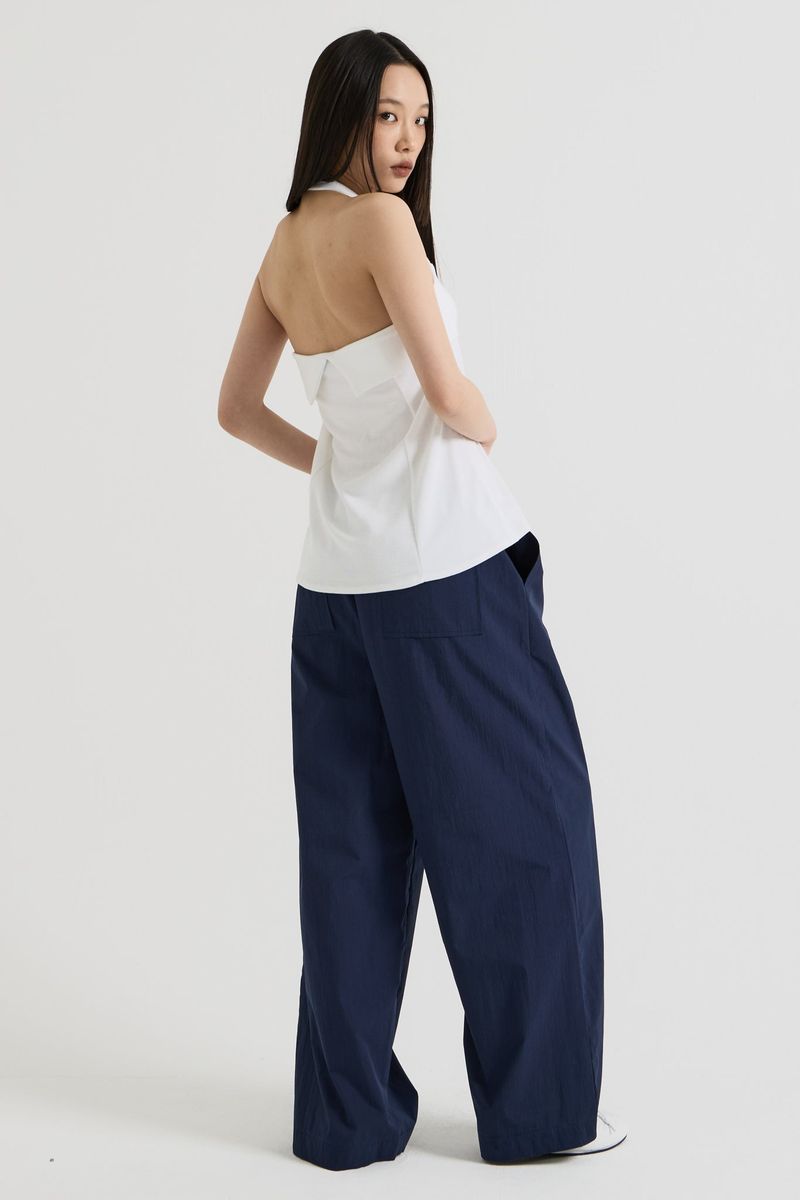 Halterneck sleeveless, White