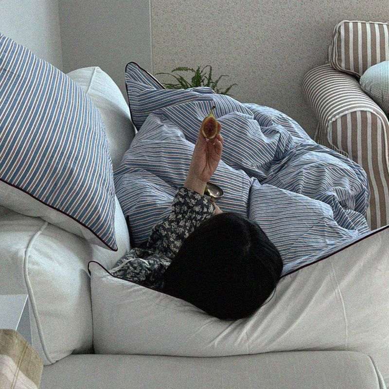  marchen stripe duvet cover (SS/160x210cm)