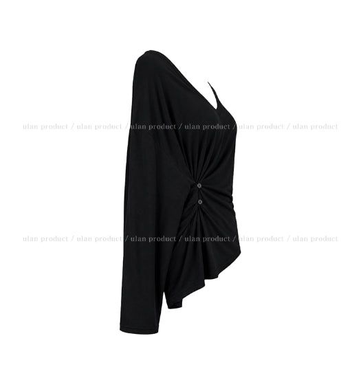 Beats Two-Button Deep V-Neck Long Sleeve