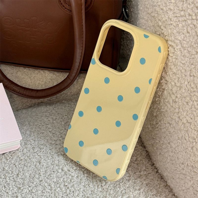 Pastel Tone Dot Pattern Jelly iPhone Case