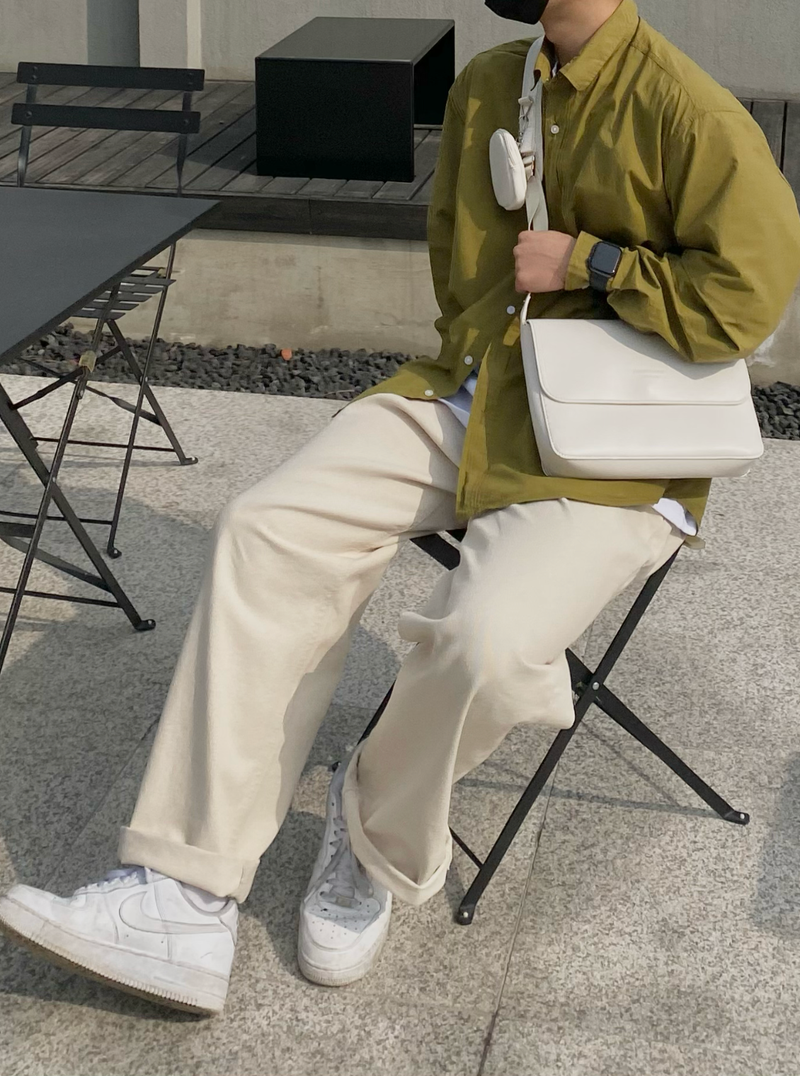 Ivory balloon wide pants