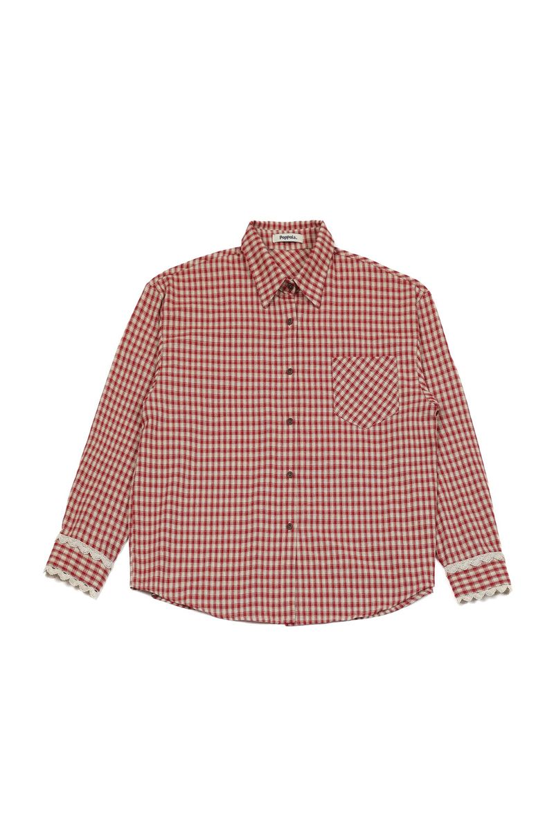 POPPALS（ポップパルズ）の「Vienna Checkered Shirt [Red]（Tops）」