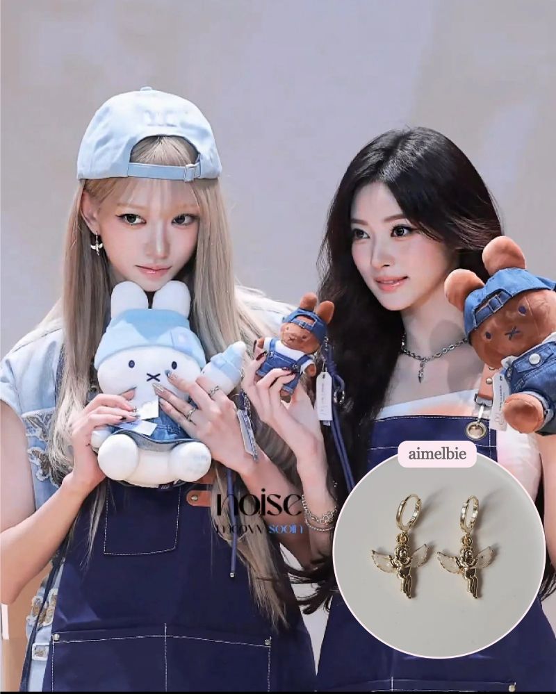 [MEOVV Sooin Earrings] Baby Angel Huggies Earrings - Gold Color