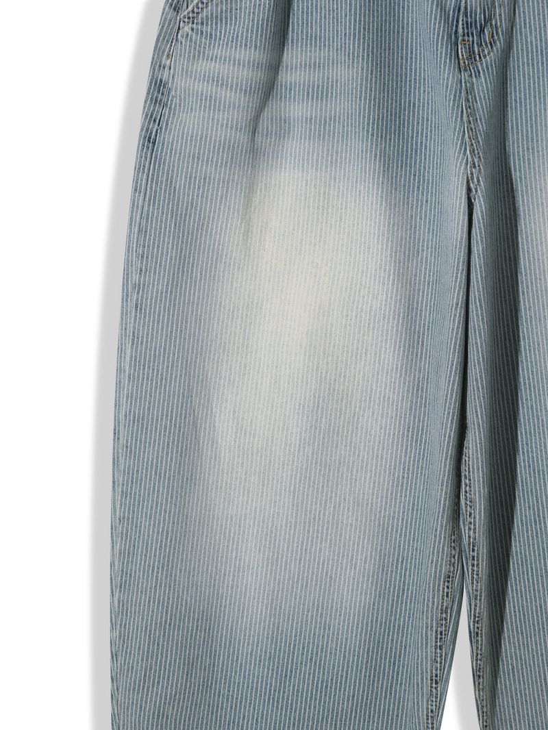 Naughty Stripe Balloon Denim Pants 2C