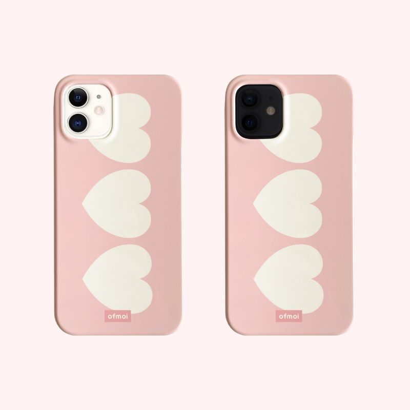 cutie heart glossy hard phone case