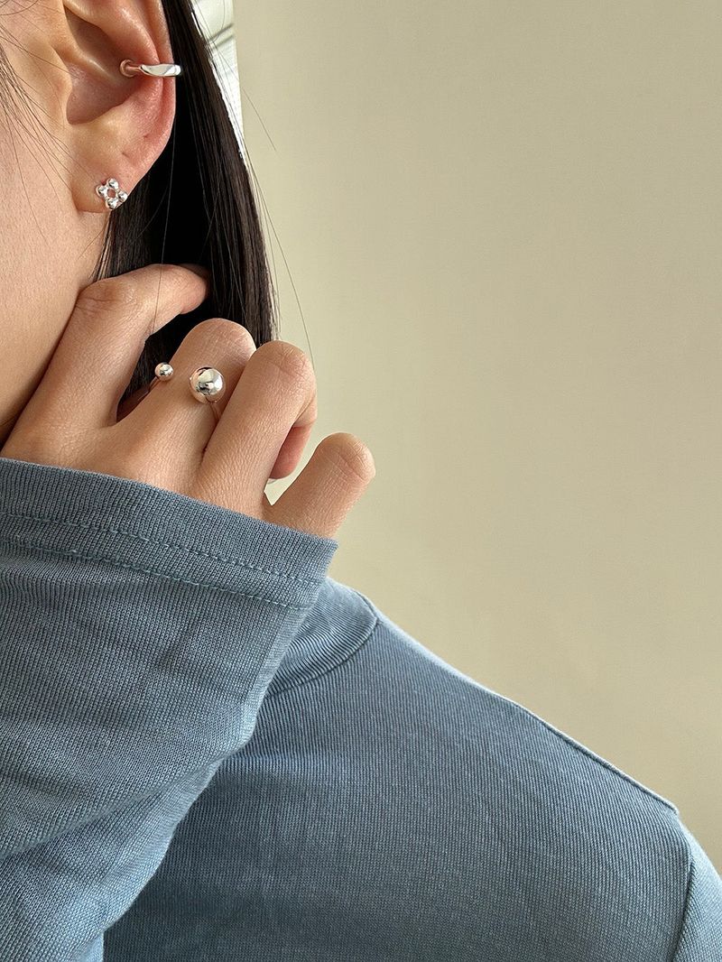[925silver] Mini dot earring