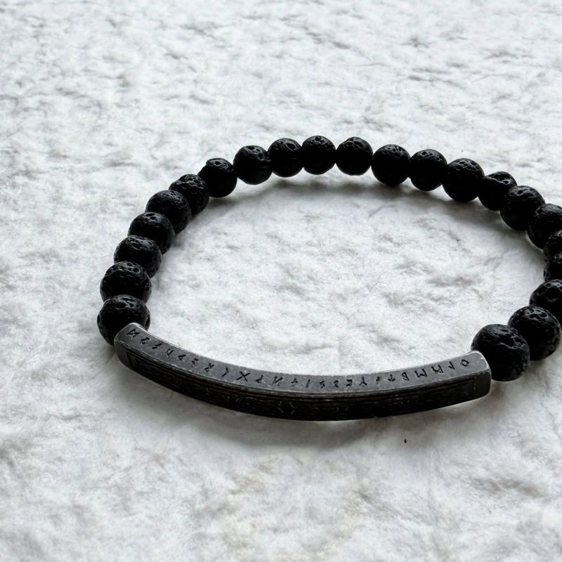 Obsidian Rune Bracelet