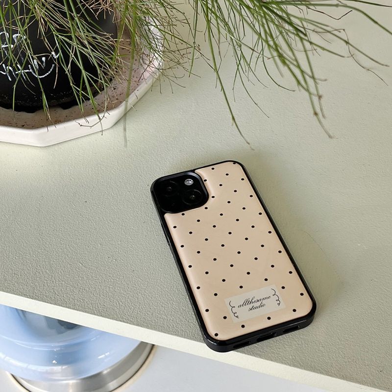 Dot epoxy bumper case (peach puff)