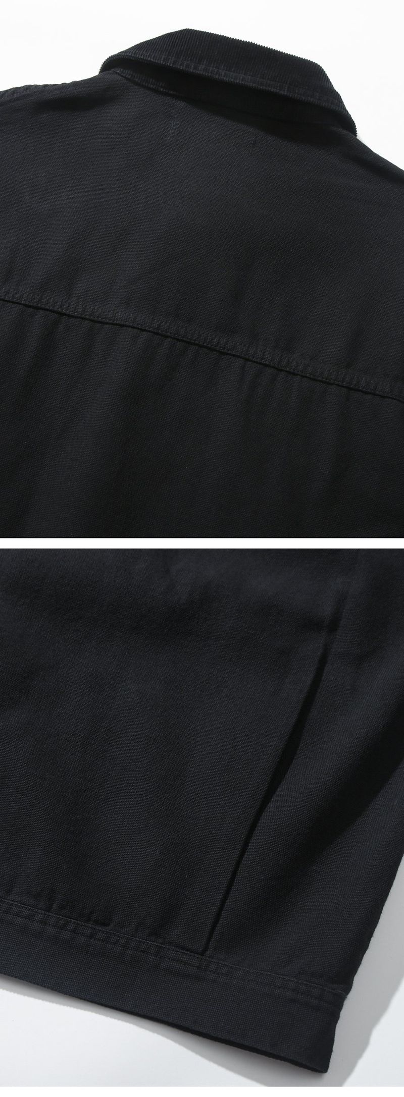 CANVAS COTTON WORK JACKET_BLACK