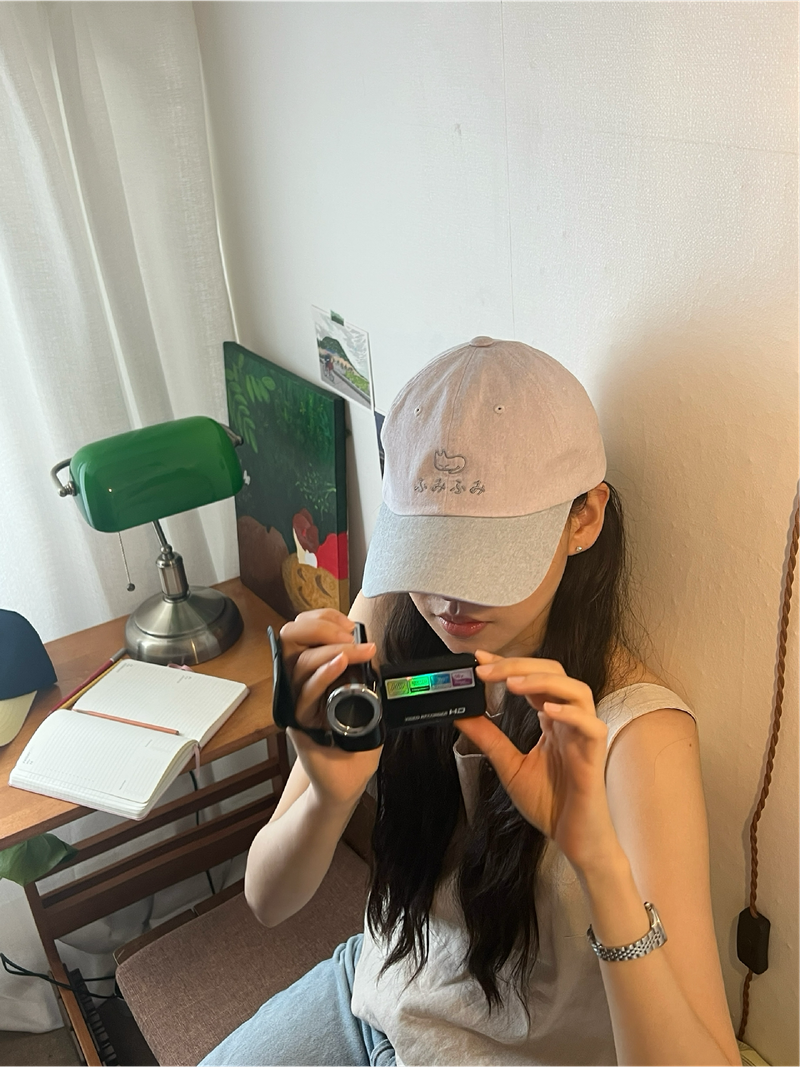 ふみふみTWO TONE BALL CAP(sky blue/light gray)