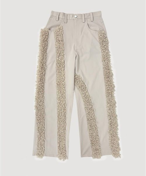 FUR STRAIGHT PANTS