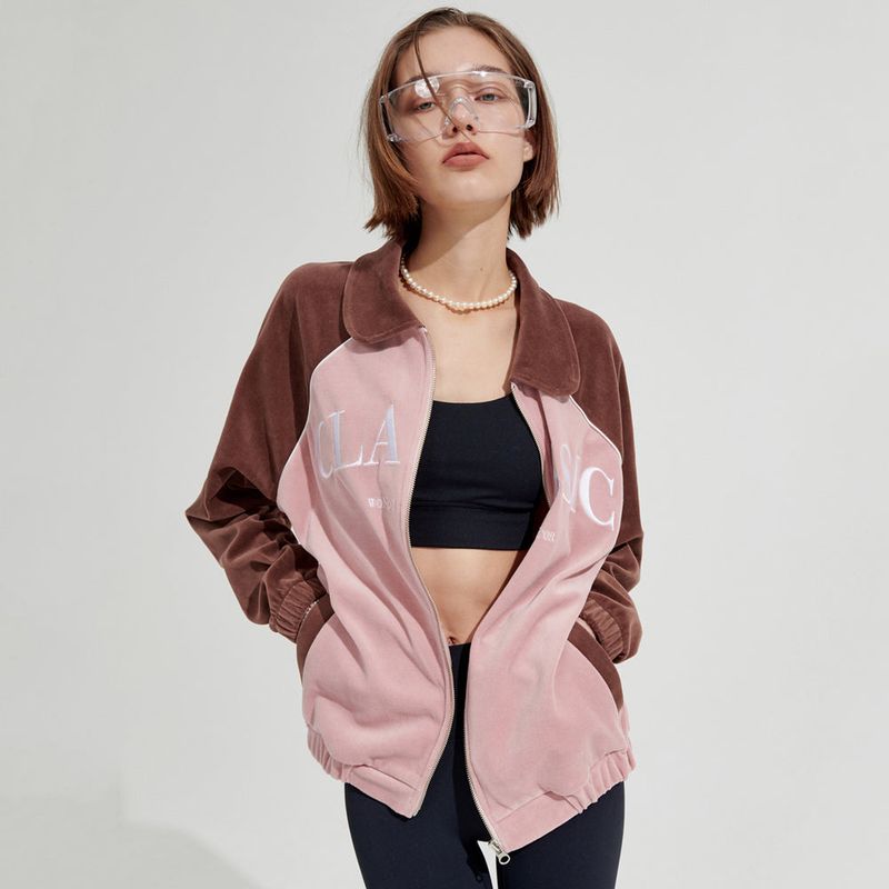 Classic velour Zip-up [Pink]