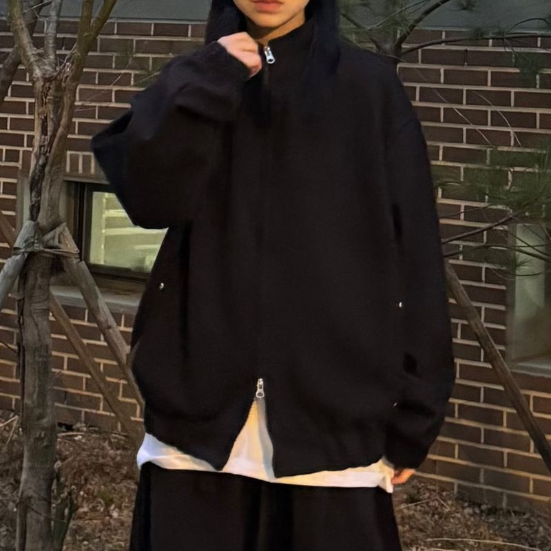 PEARCLAN(ペアクラン)の「curved high-neck blouson zip-up(Jackets/Outerwear)」