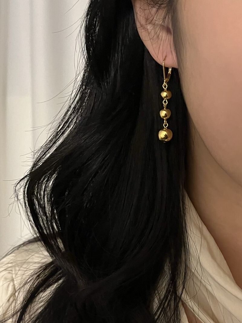 (silver925/18k) Pouis drop earrings