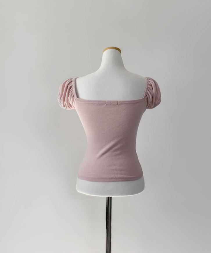 Hacken Ribbon Lace Top (light pink)