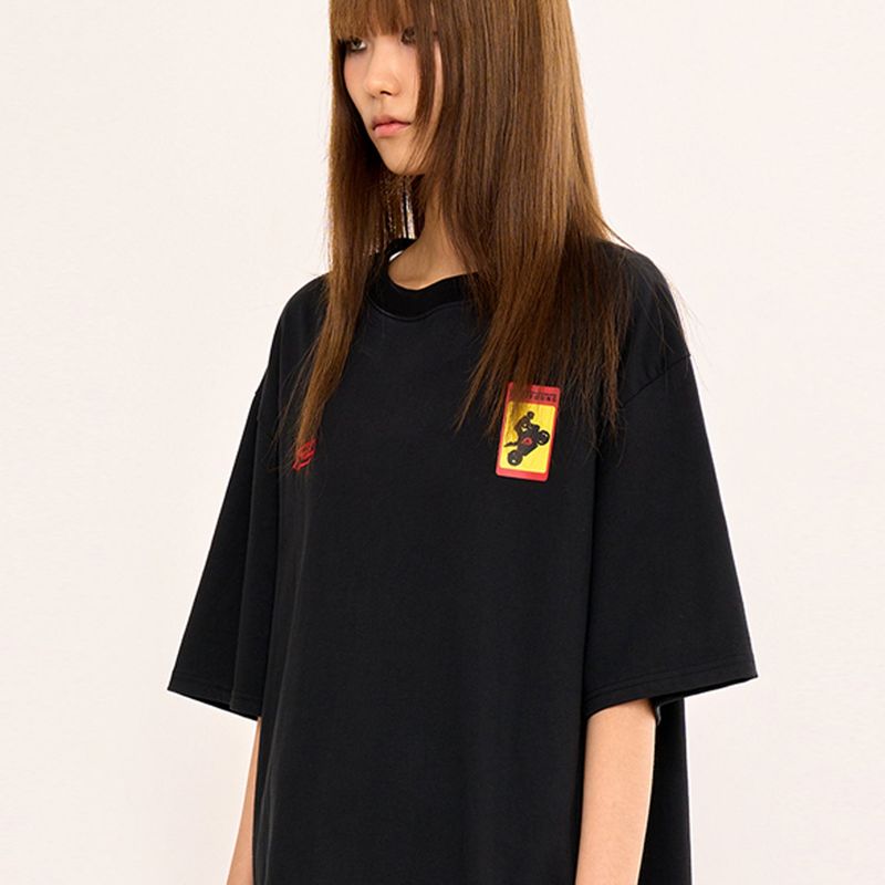 Asymmetric Belt T Shirt - Black