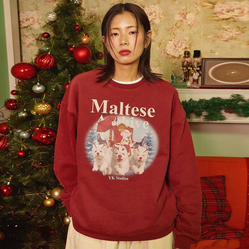 Christmas maltese archive sweatshirts