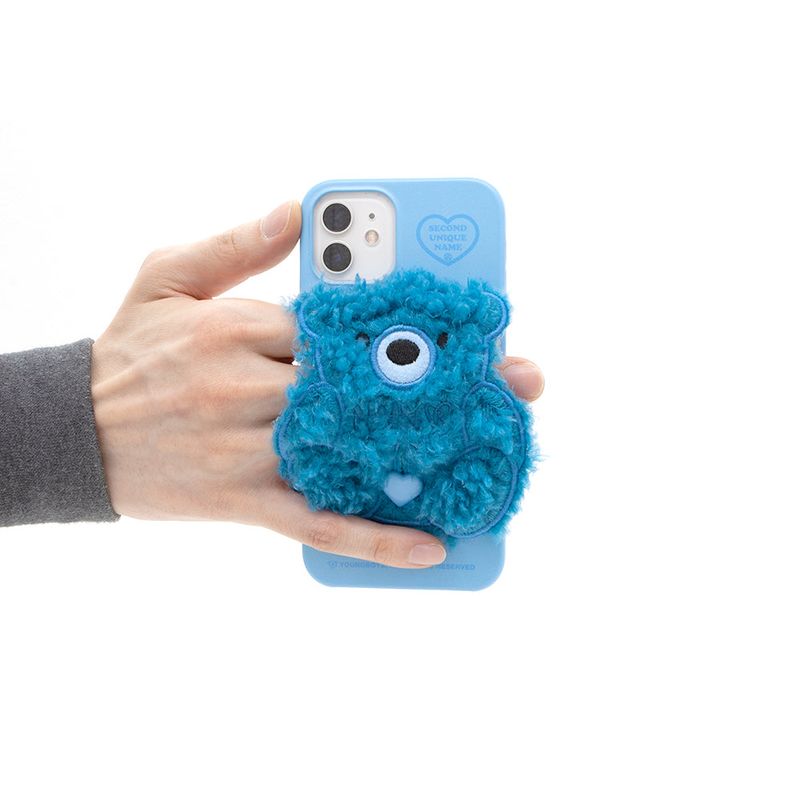 SUN CASE PATCH FLEECE BEAR OCEAN BLUE