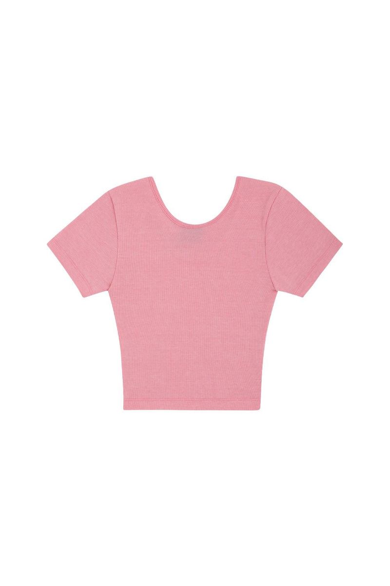 u-neck strawberry candy crop t-shirts