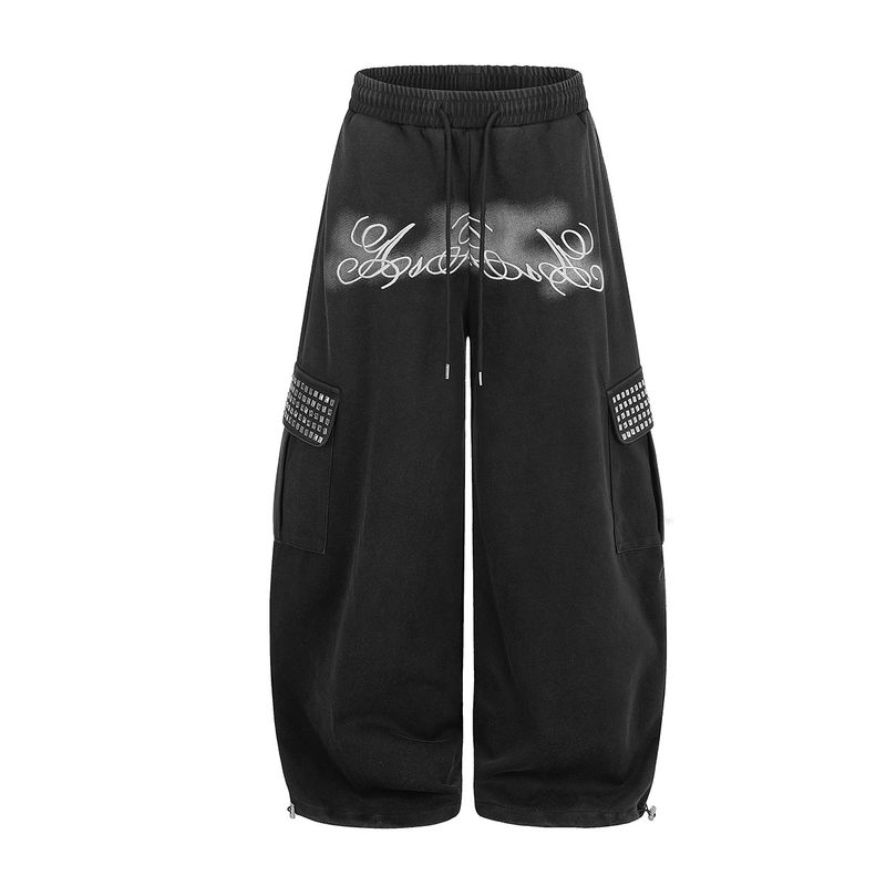 Vintage Stud Cargo Jogger Sweatpants