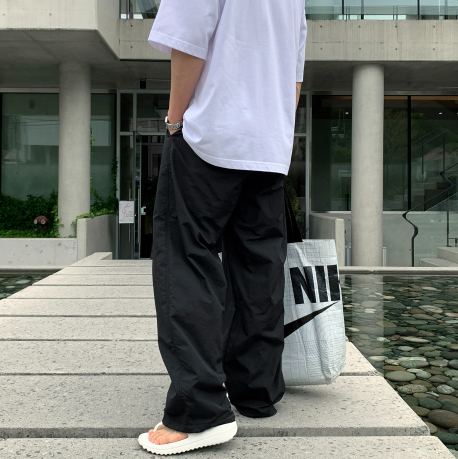 Wybird Cool Ice String Pin Tuck Wide Pants