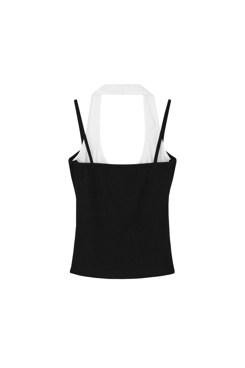 Soft layered sleeveless, Black