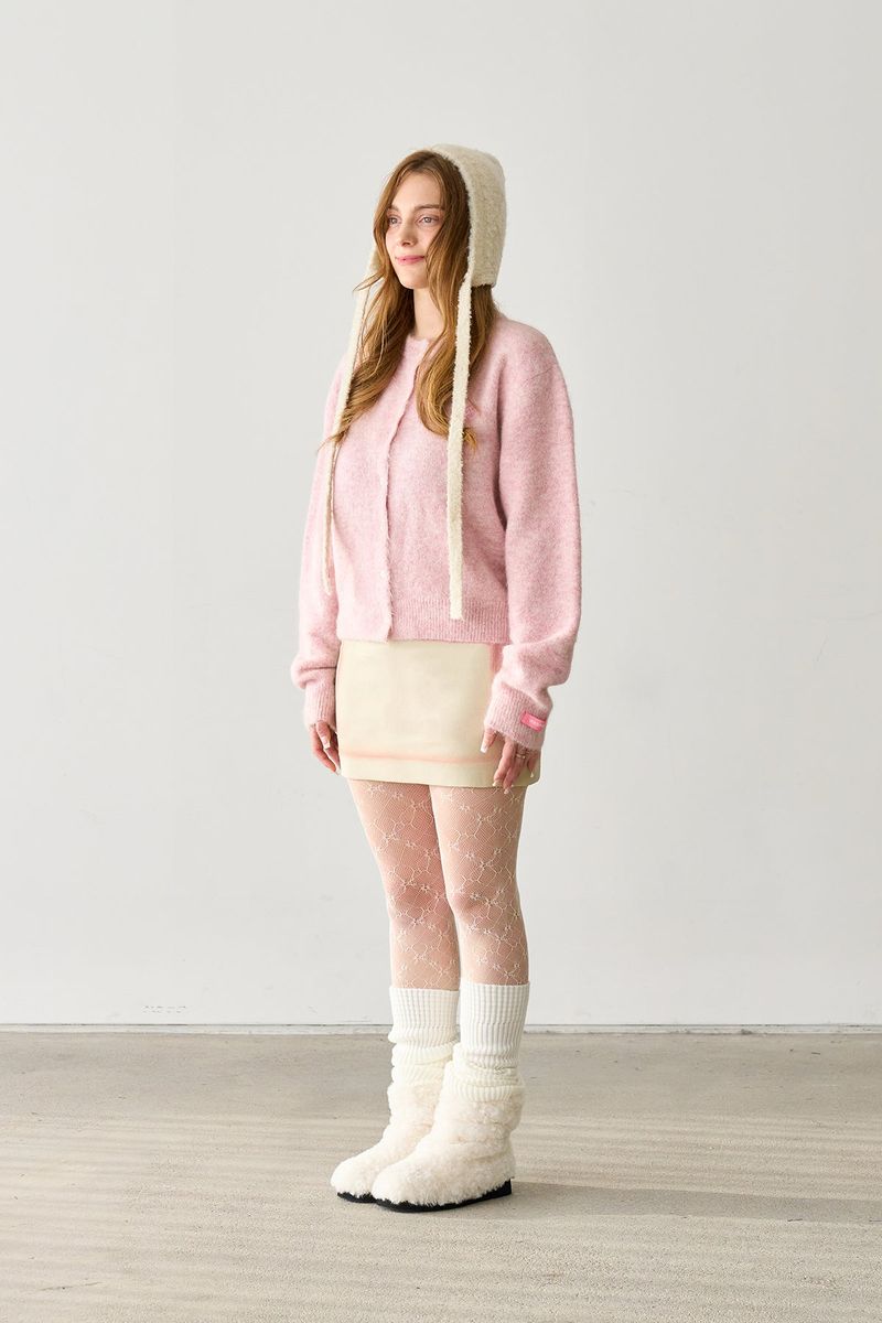 CLASSIC BUTTON CARDIGAN PINK