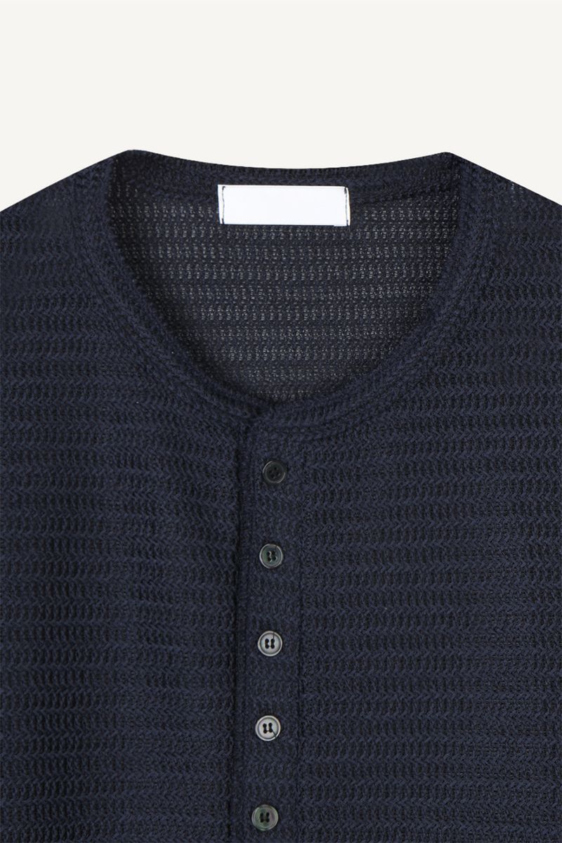 Henry Neck Punching Long Sleeve