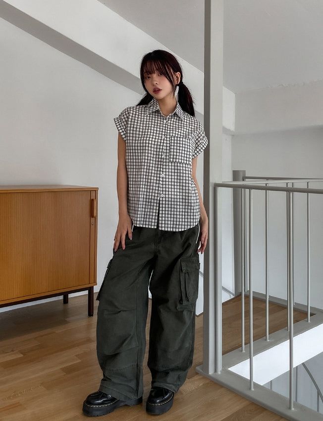 Theo Washed Double Pocket Cargo Pants