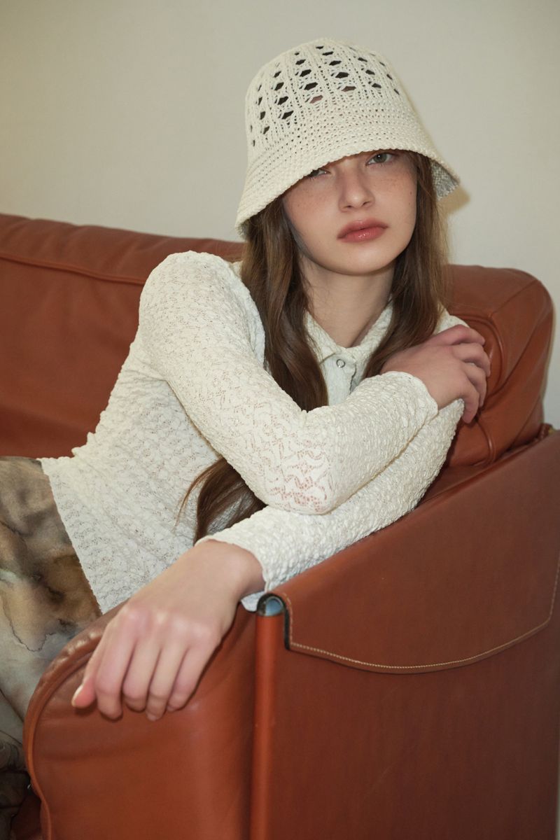 FLYNN bucket hat_ivory