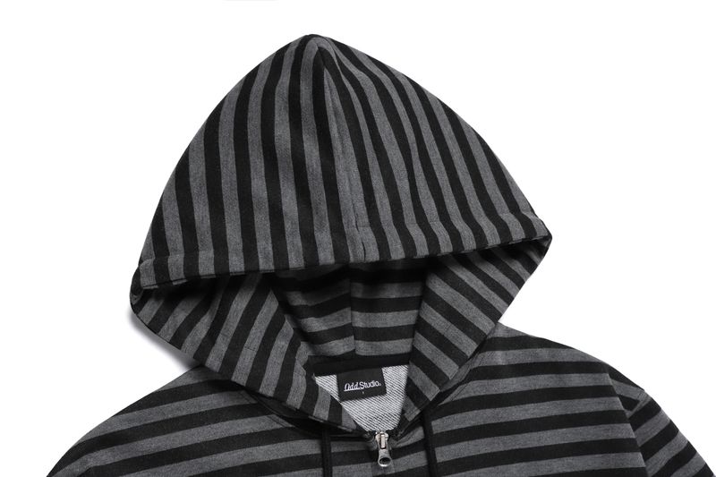 In The Nineties Stripe Hooded Zip-Up