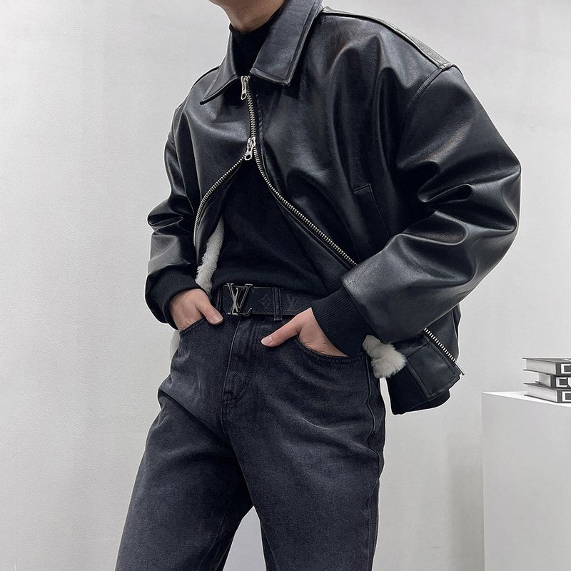 FL Jared Leather Fur Jacket