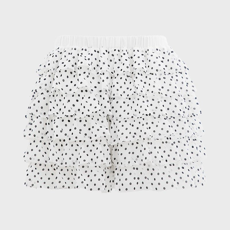 DOT PANTS IN WHITE
