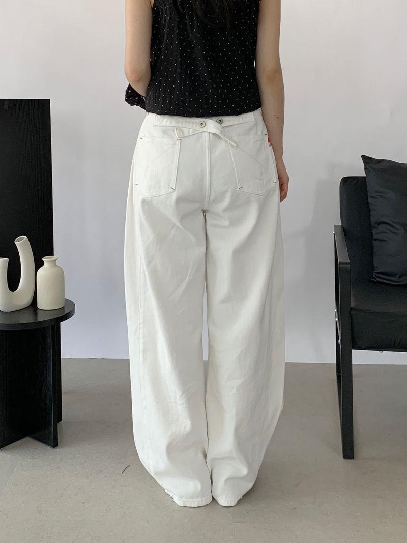Cabri balloon button wide pants