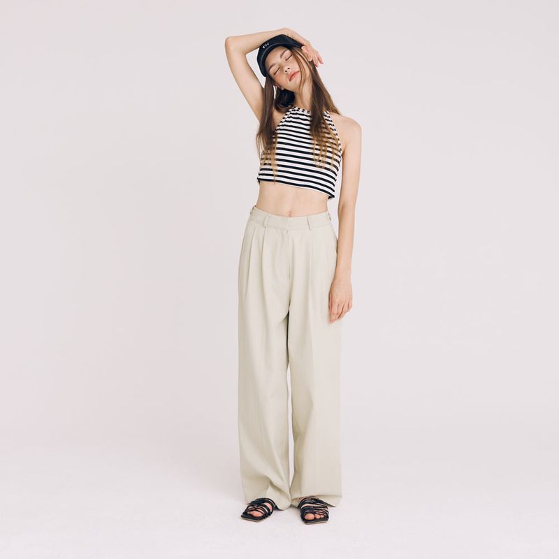TWOTUCK COTTON WIDE PANTS (MELON)