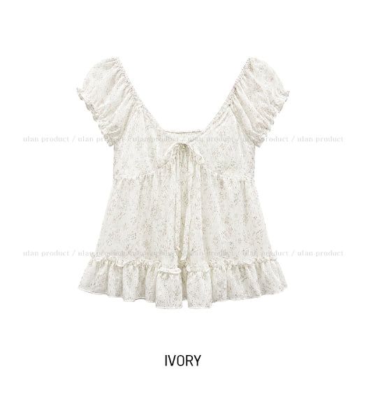 Rosalyn Flower Frill Blouse