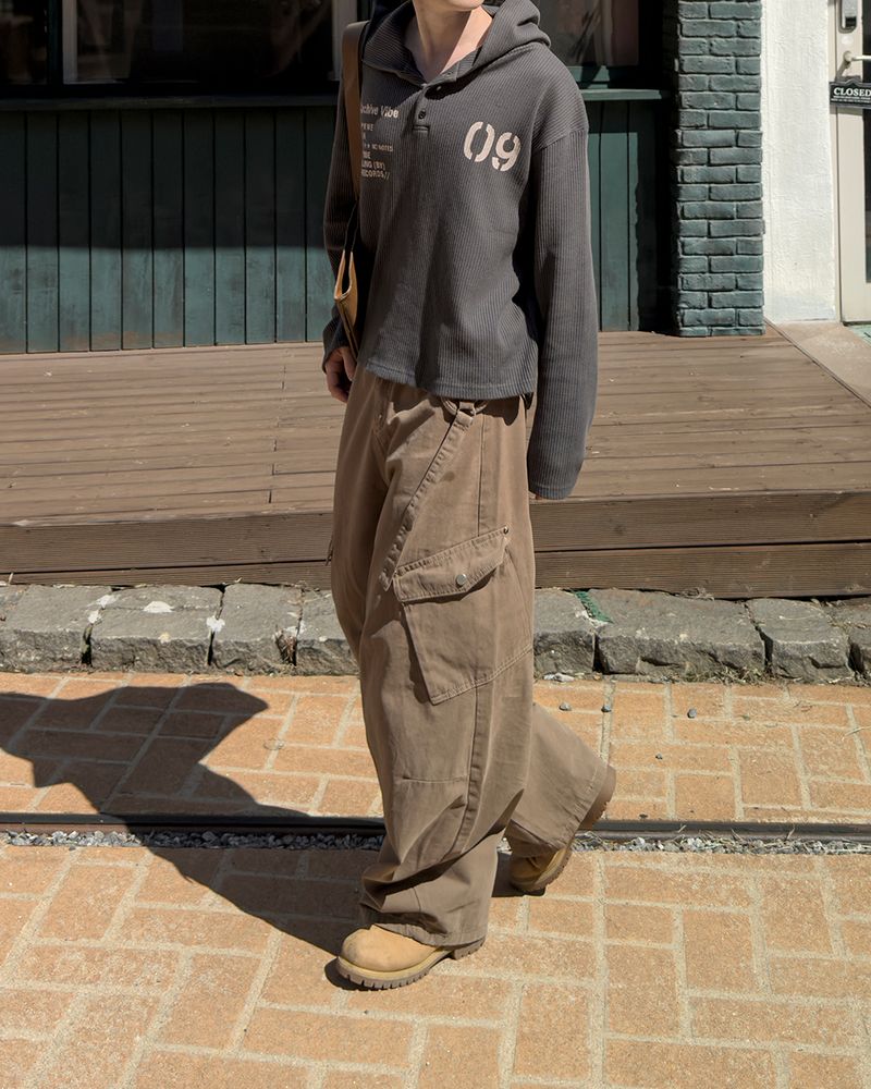 Rawden strap wide cargo pants