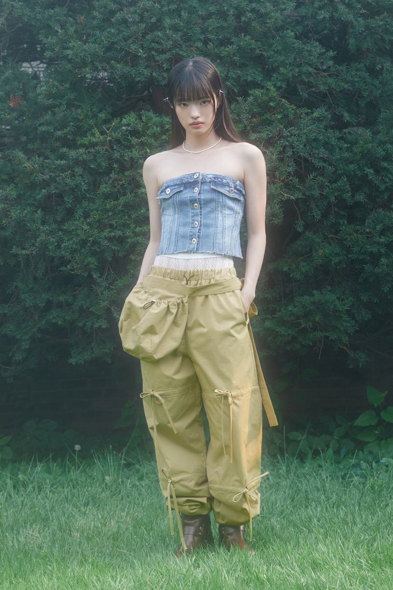 DENIM OFF SHOULDER TOP (BLUE)