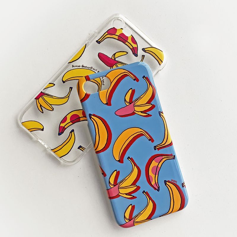 BANASIL SHOP(バナシルショップ)の「Pink Banana (iPhone) Jelly Case(Smartphone Accessories)」