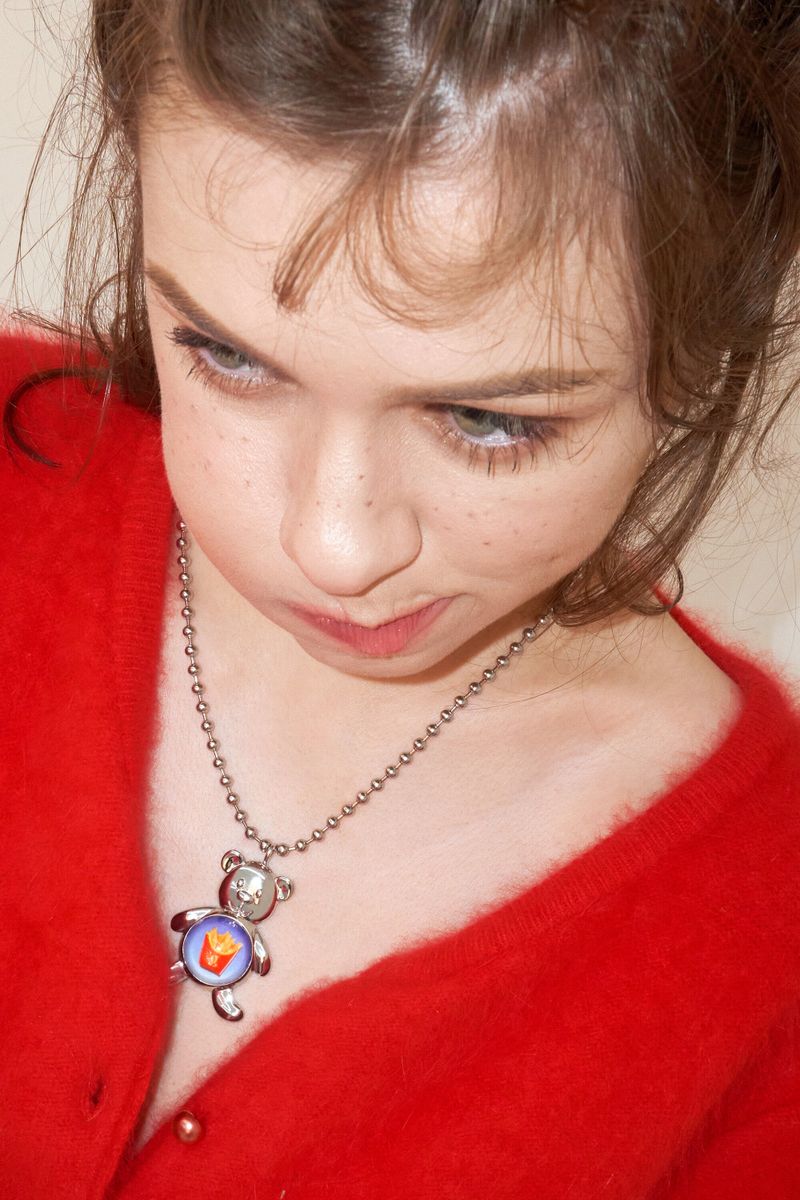 TEDDY ATE FRIES YESTERDAY NECKLACE