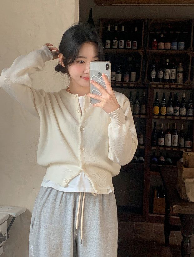 Basic Spring Round Knit Cardigan (10color)
