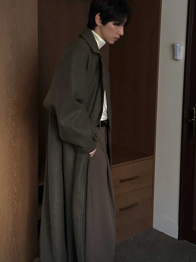 Pleddy Roden Double Wool Long Coat (3color)