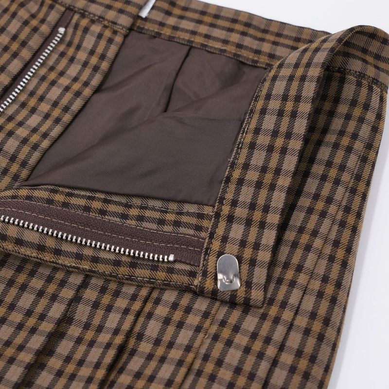2way check wide pants